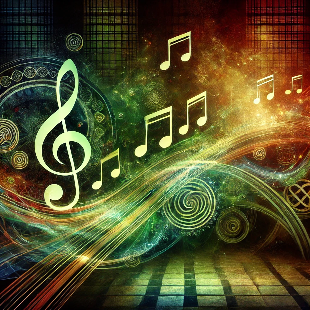 Aaron standing in a grassy field of a highland games competition playing the bagpipes